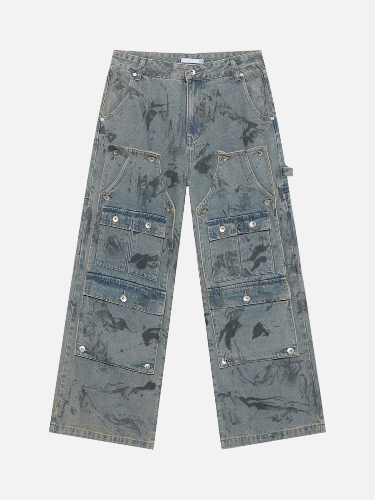 GOMBONOS - Baggy Basic Cargo Jeans Blue | TEENWEAR.EU