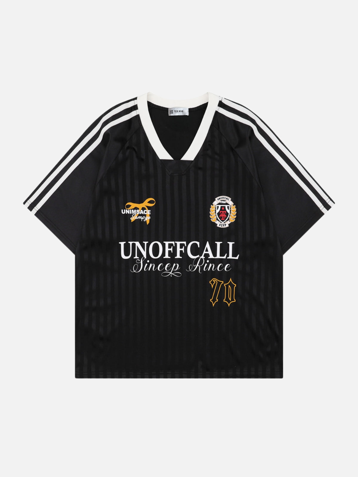 RECALL - Oversized Print Jersey Polo Black | TEENWEAR.EU