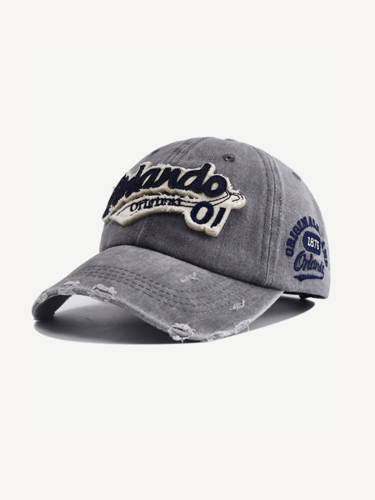 ORLANDO - Graphic Curved Cap Grey 54-60cm | TEENWEAR.EU