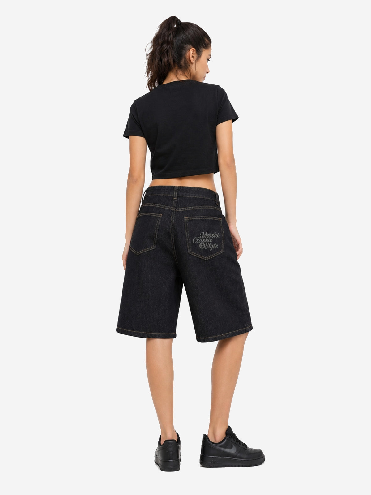 MERSHI - Baggy Denim Basic Shorts