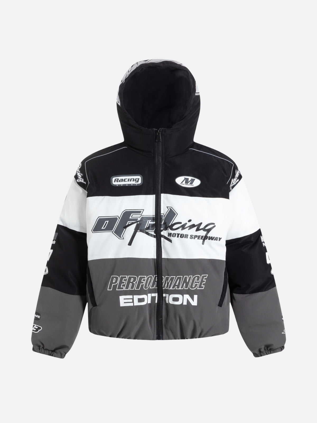 PERFORMANCE - Puffer Graphic Jacket Black | TEENWEAR.EU