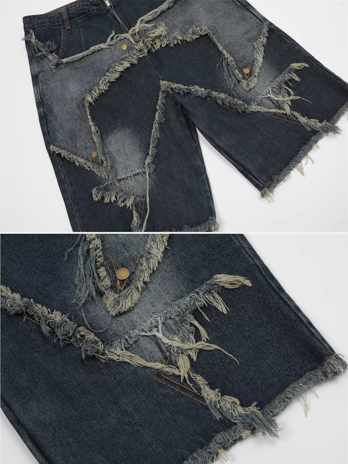 STARS - Baggy Embroidered Graphic Jorts | TEENWEAR.EU