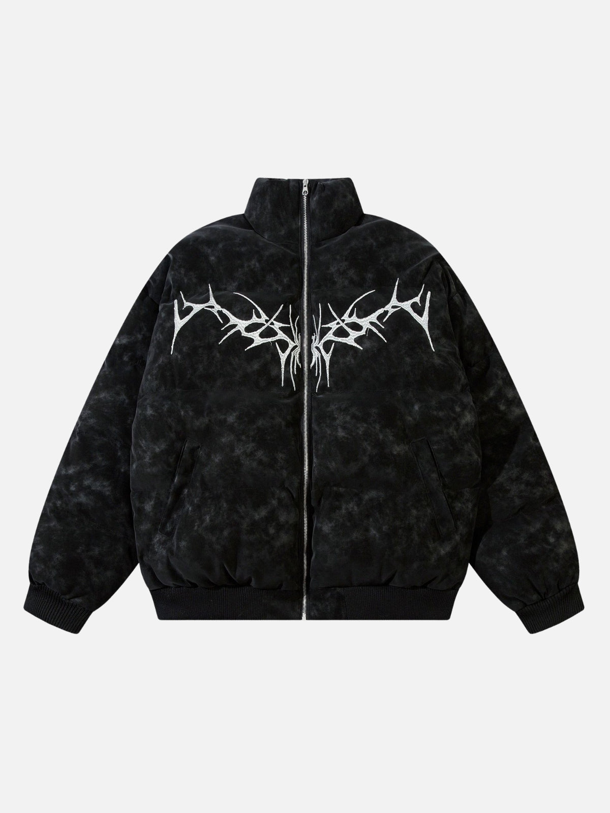 MAREUP - Puffer Embroidered Jacket Black | Teenwear.eu