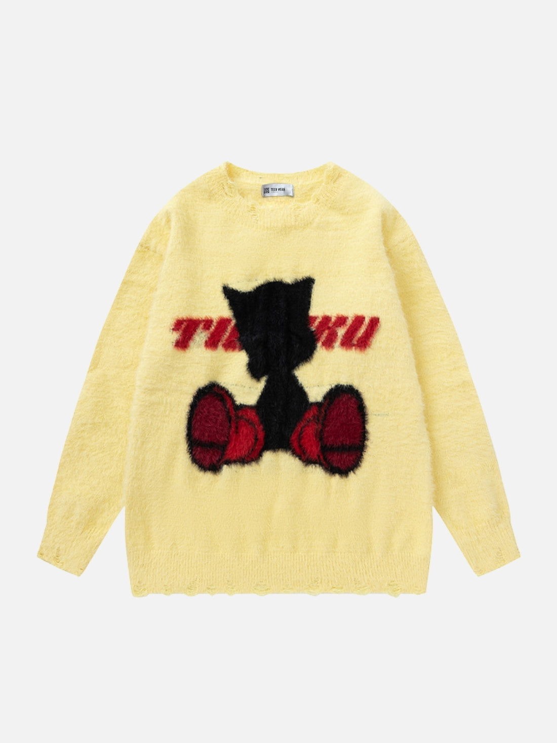 TIUKU - Oversized Graphic Sweater Yellow | TEENWEAR.EU