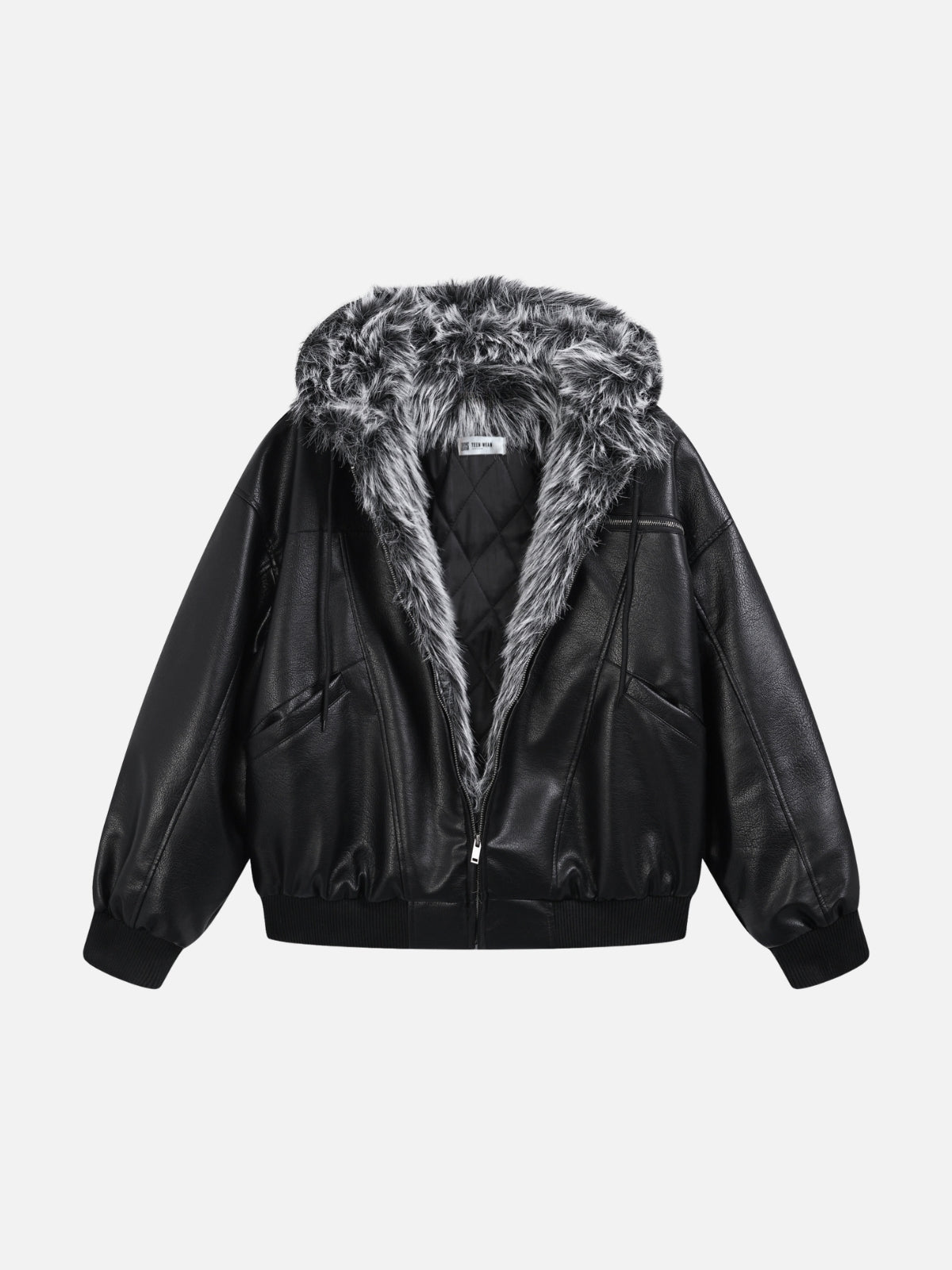 LUSTICA - Oversized Basic Faux Leather Jacket Black | Teenwear.eu