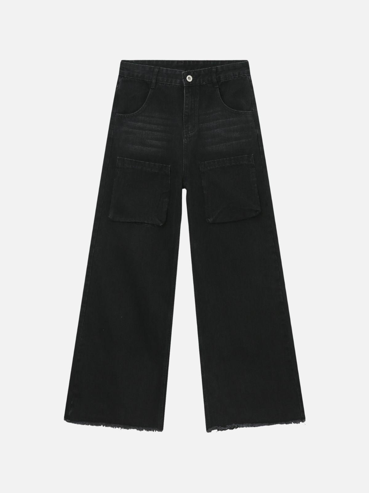 POCKETS - Loose Cargo Jeans Black | TEENWEAR.EU