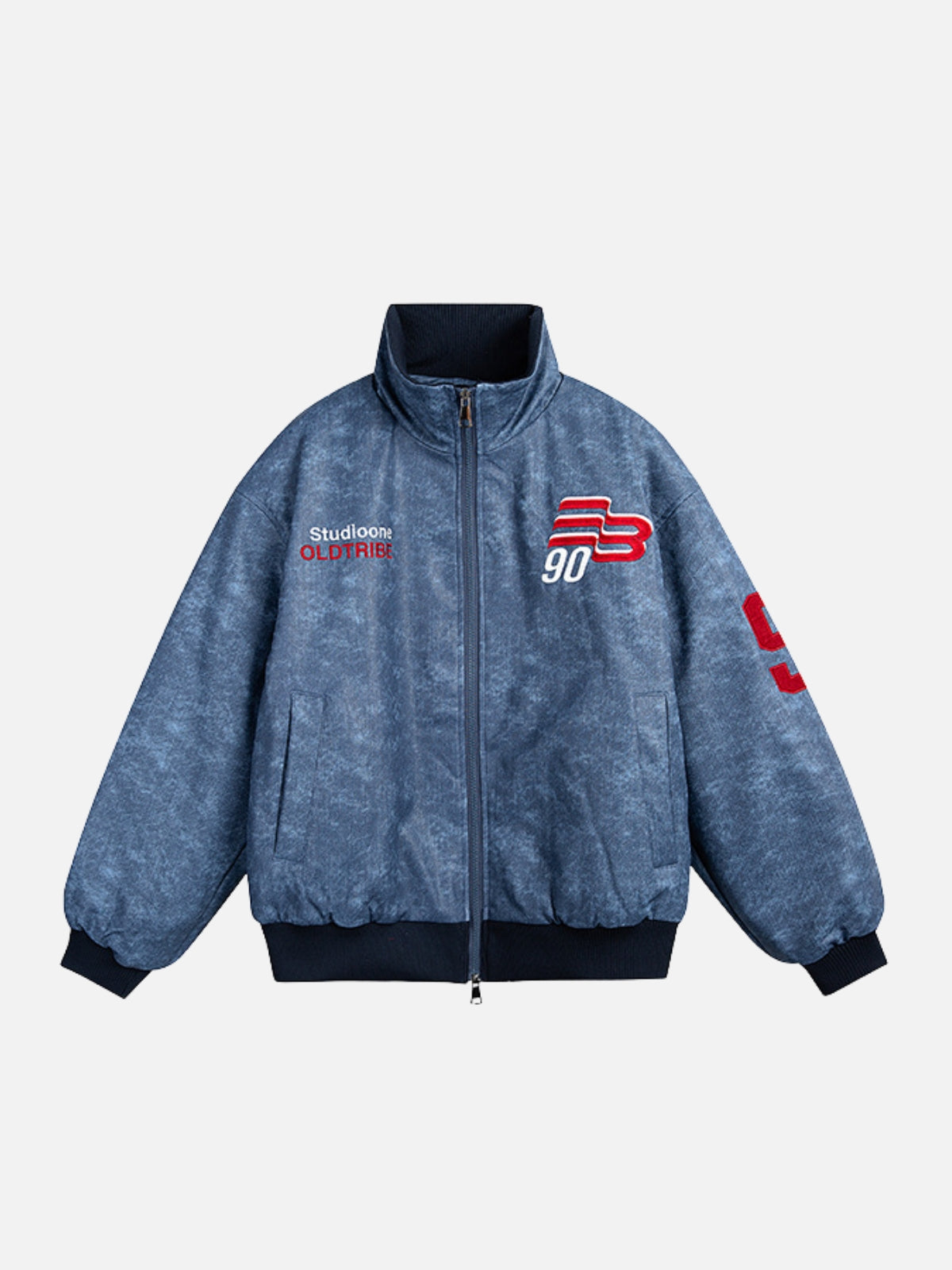 TRIBONO – Oversized Embroidered Varsity Jacket