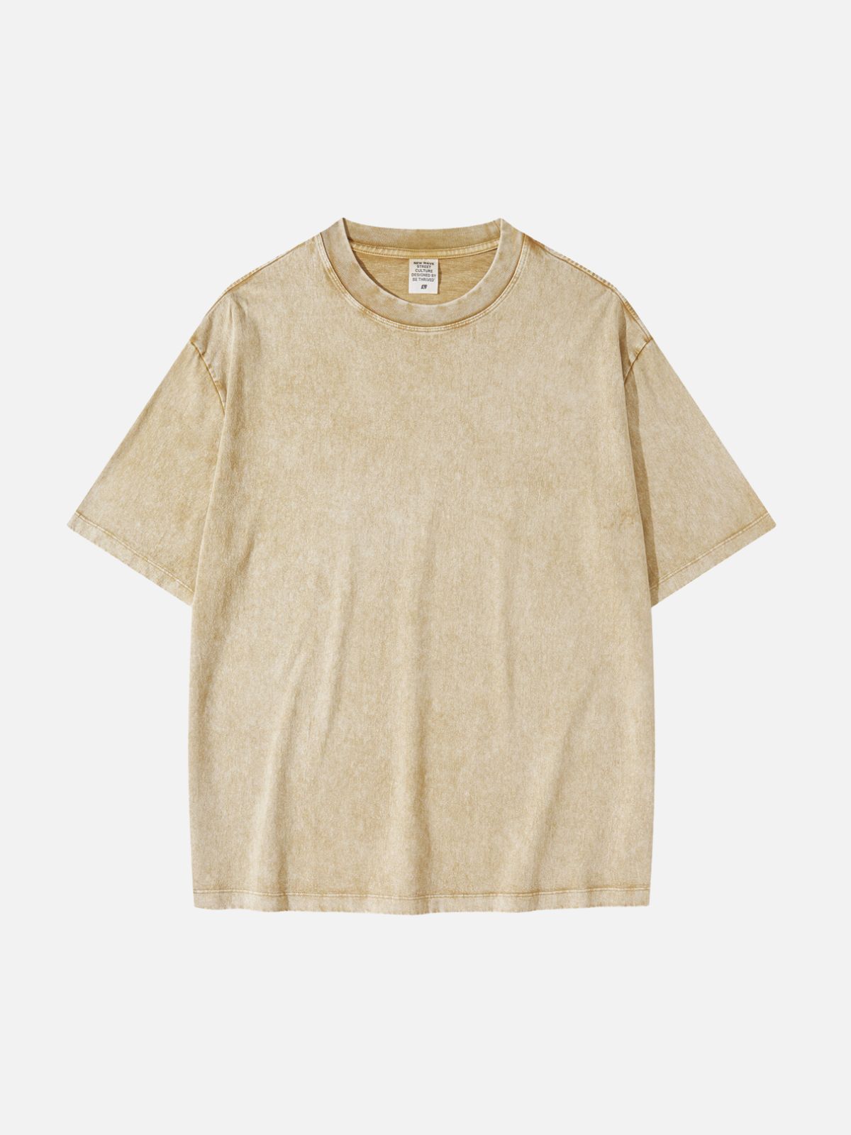 WASHED - Oversized Basic T-Shirt Khaki | TEENWEAR.EU
