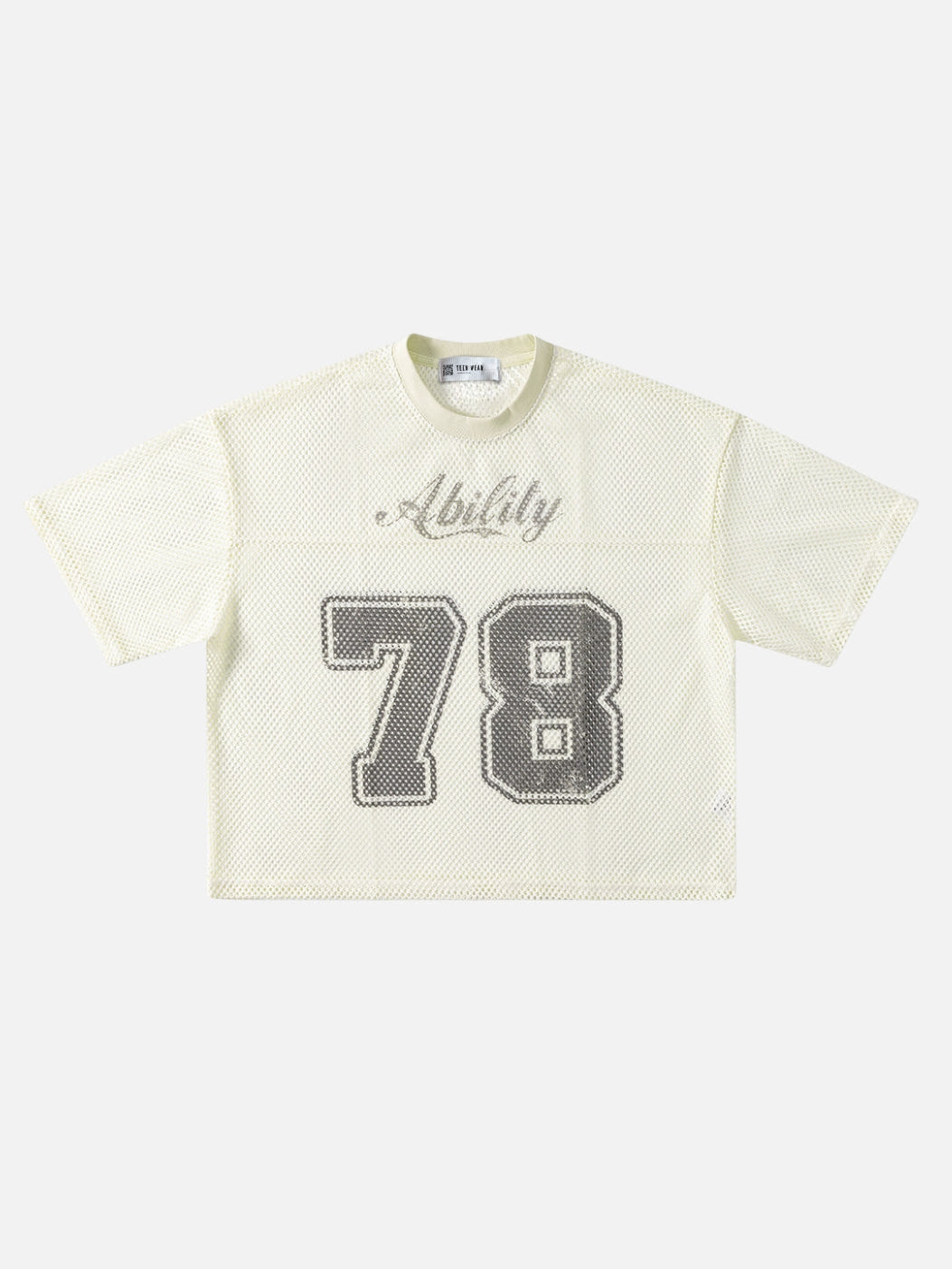 MESHZY- Boxy Fit Print T-shirt White | Teenwear.eu