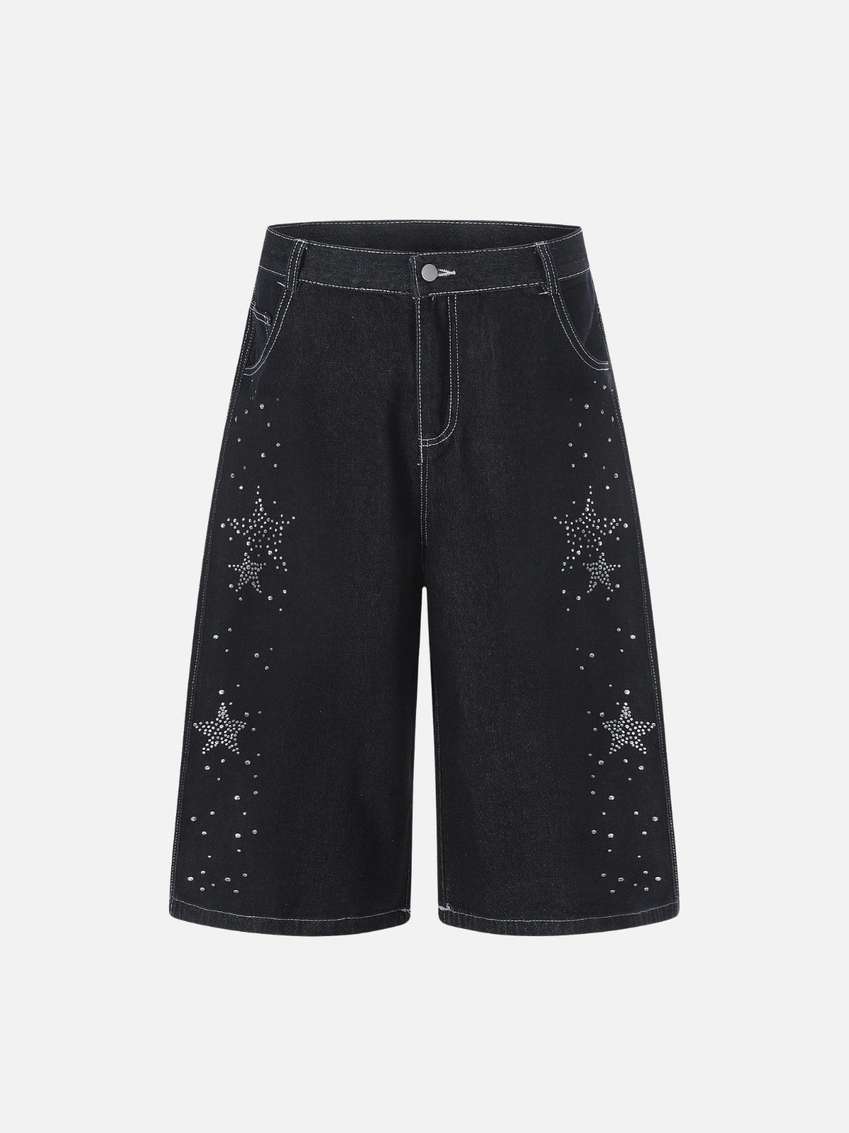GALAXY - Baggy Denim Jorts Black | Teenwear.eu