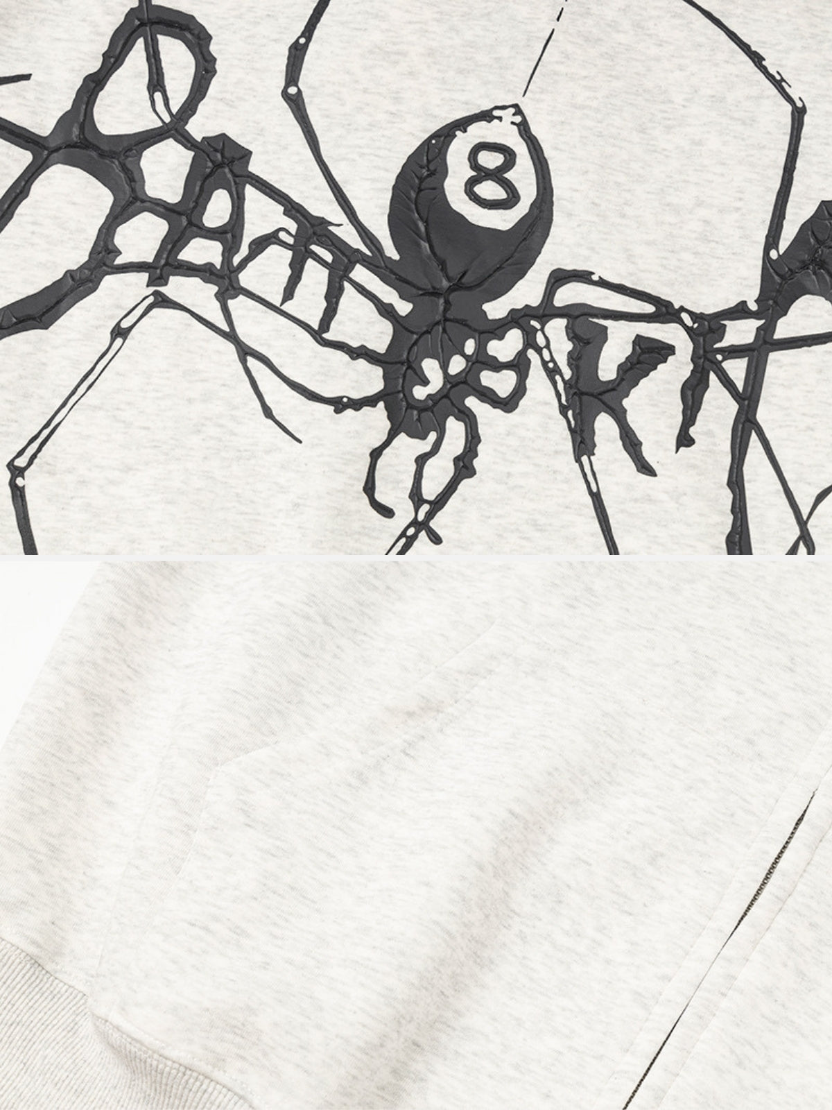 SPIDECHAIN - Oversized Print Zip Up Hoodie | TEENWEAR.EU