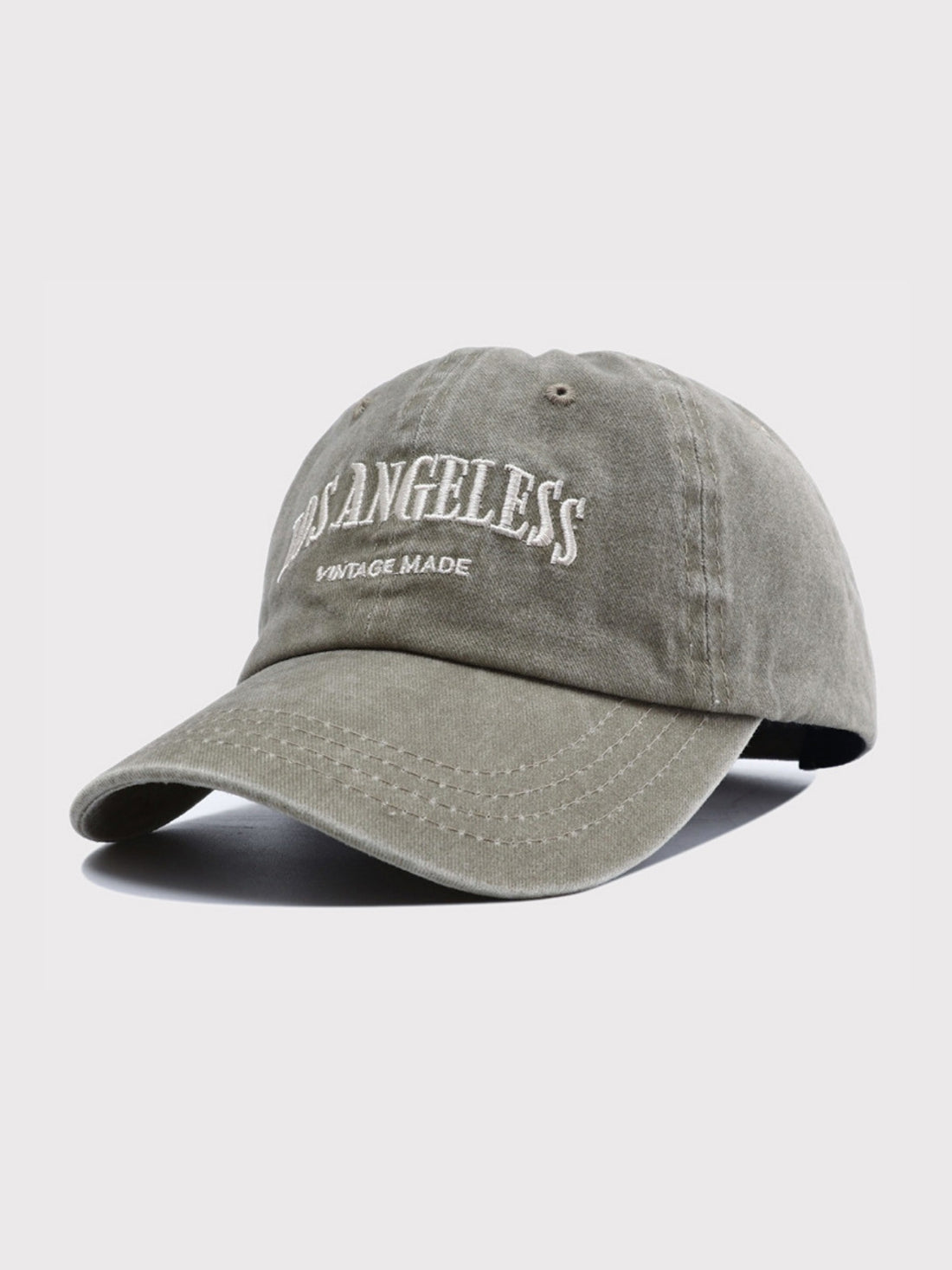 LOS ANGELES - Graphic Curved Cap Green 54-60cm | TEENWEAR.EU