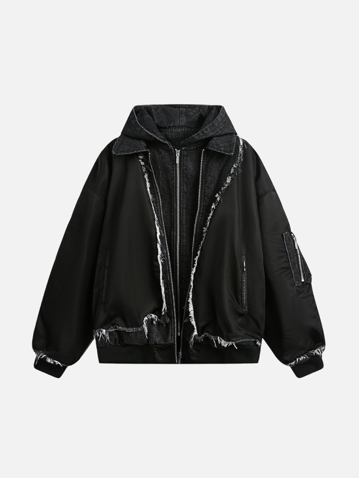 LAYERZ - Double Layer Cropped Jacket Black | Teenwear.eu