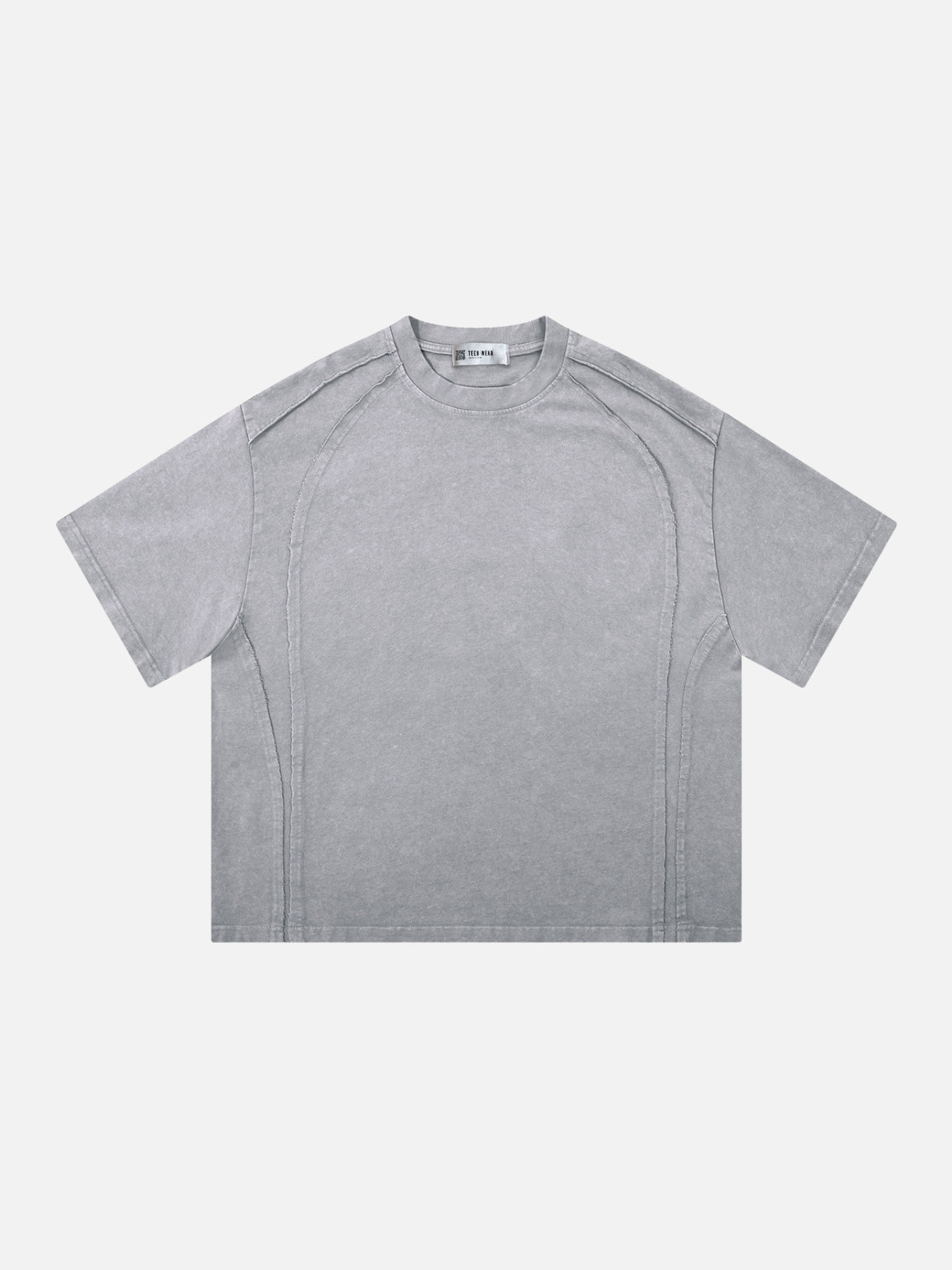 PATCHE - Oversized Basic T-Shirt Grey | Teenwear.eu