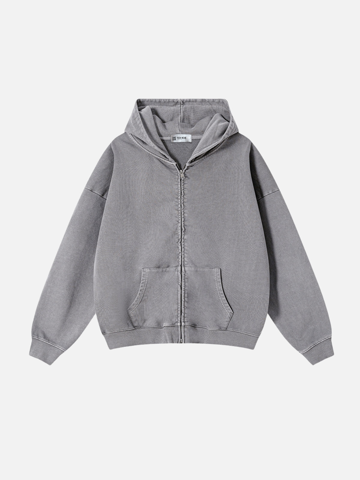 DRYSICK - Premium Oversized Basic Zip Up Hoodie Grey | TEENWEAR.EU