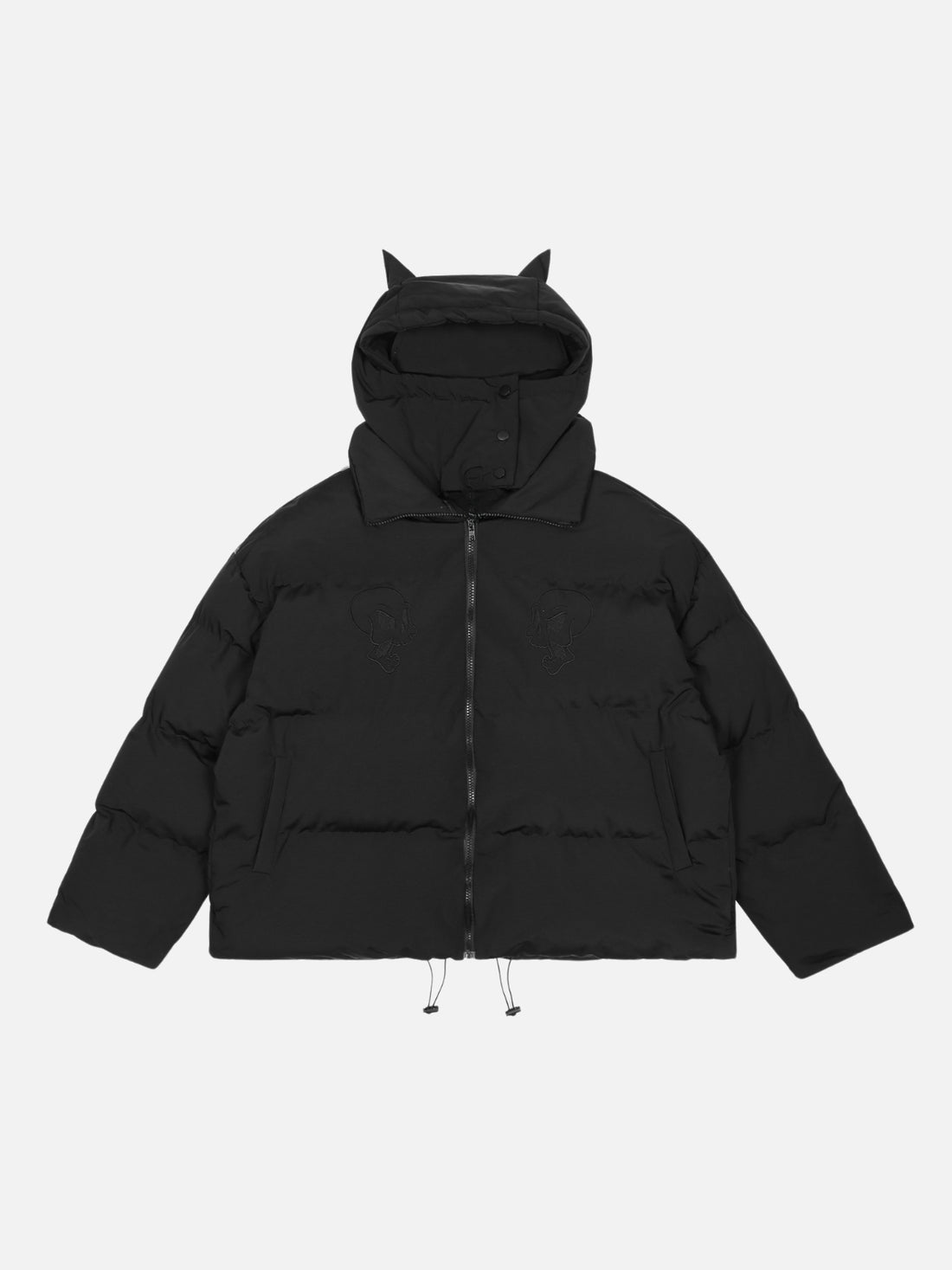 HORNS- Puffer Oversized Jacket Black | TEENWEAR.EU