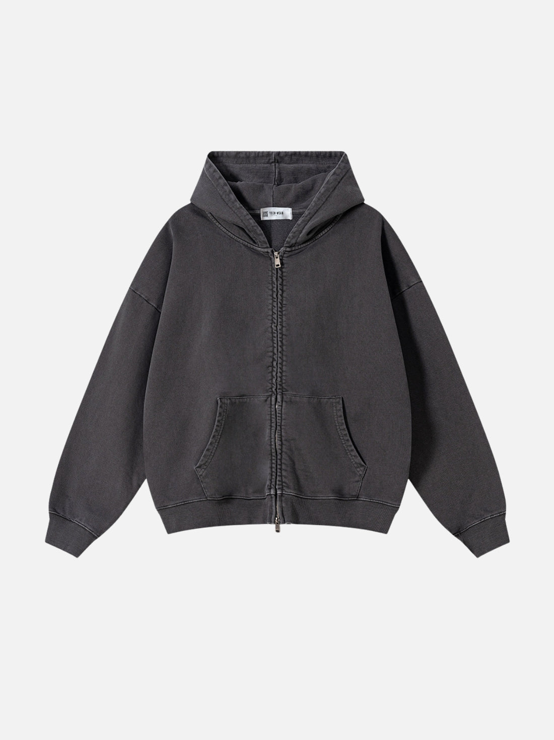 DRYSICK - Premium Oversized Basic Zip Up Hoodie Grey | TEENWEAR.EU