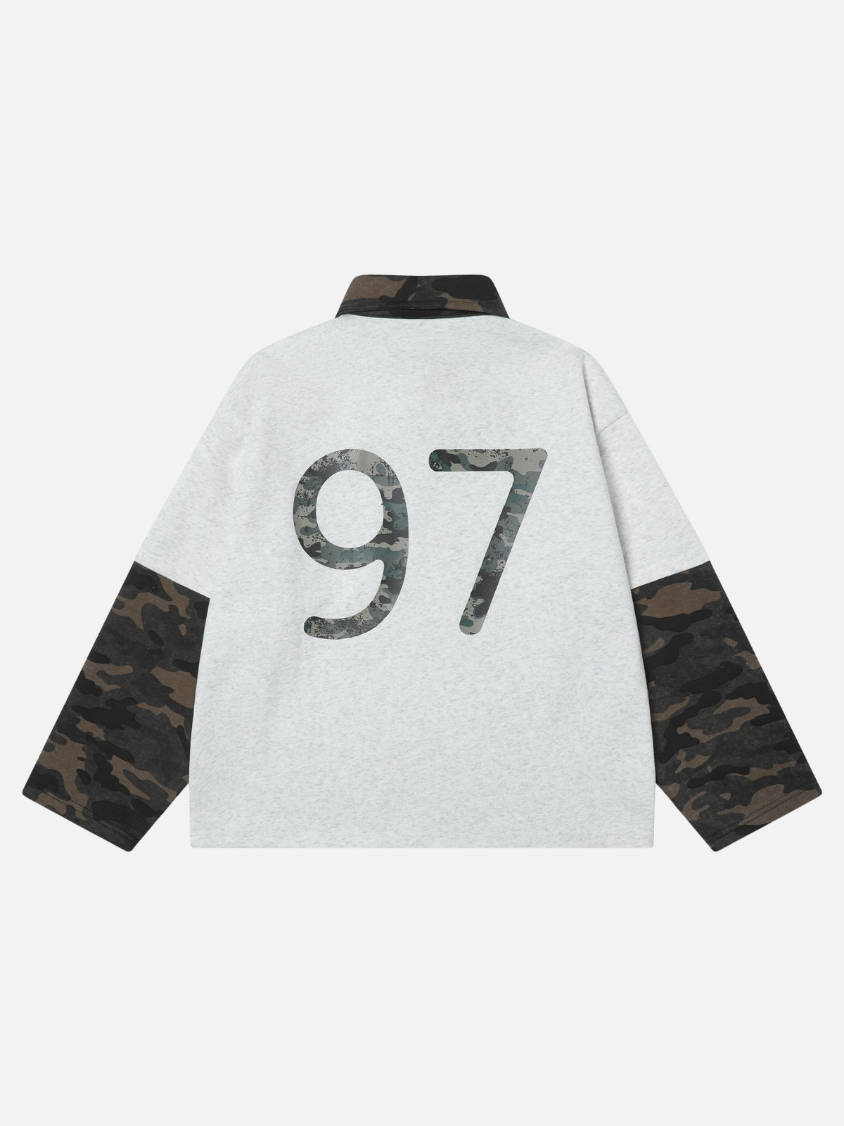 PLUSUNION - Oversized Print Long Sleeved Polo T-Shirt | TEENWEAR.EU