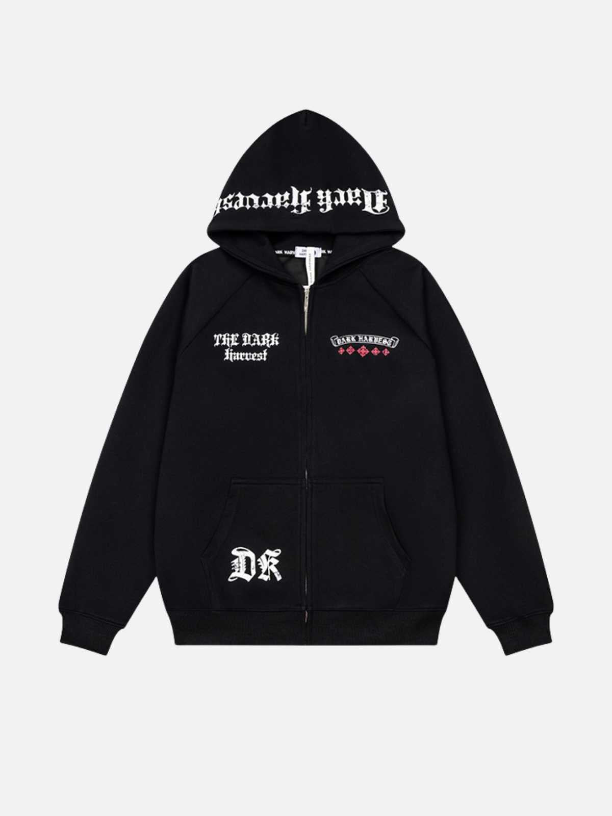 DRUKE - Oversized Graphic Hoodie Black | Teenwear.eu