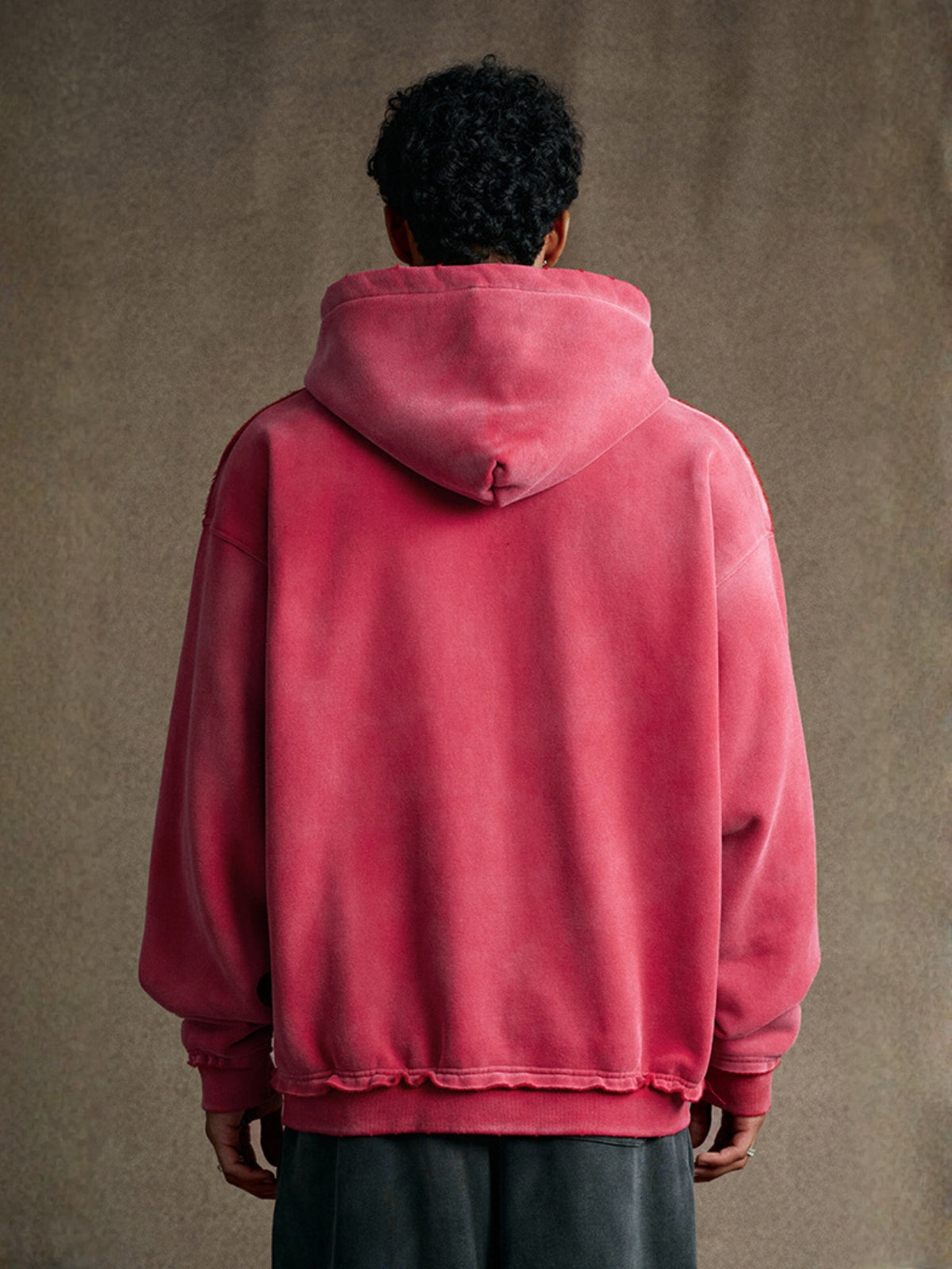 LICENSE - Oversized Print Zip Up Hoodie