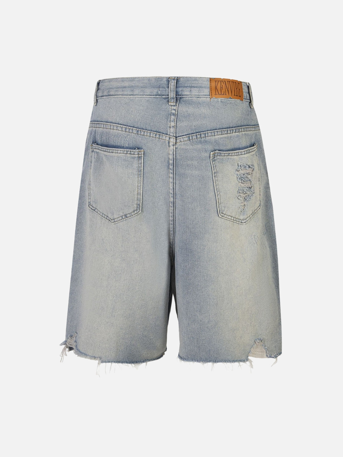 RHINIES - Rhinestone Baggy Denim Shorts Blue | TEENWEAR.EU
