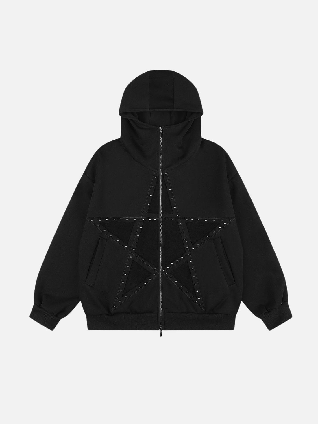 STARAM - Oversized Graphic Zip Up Hoodie Black | Teenwear.eu