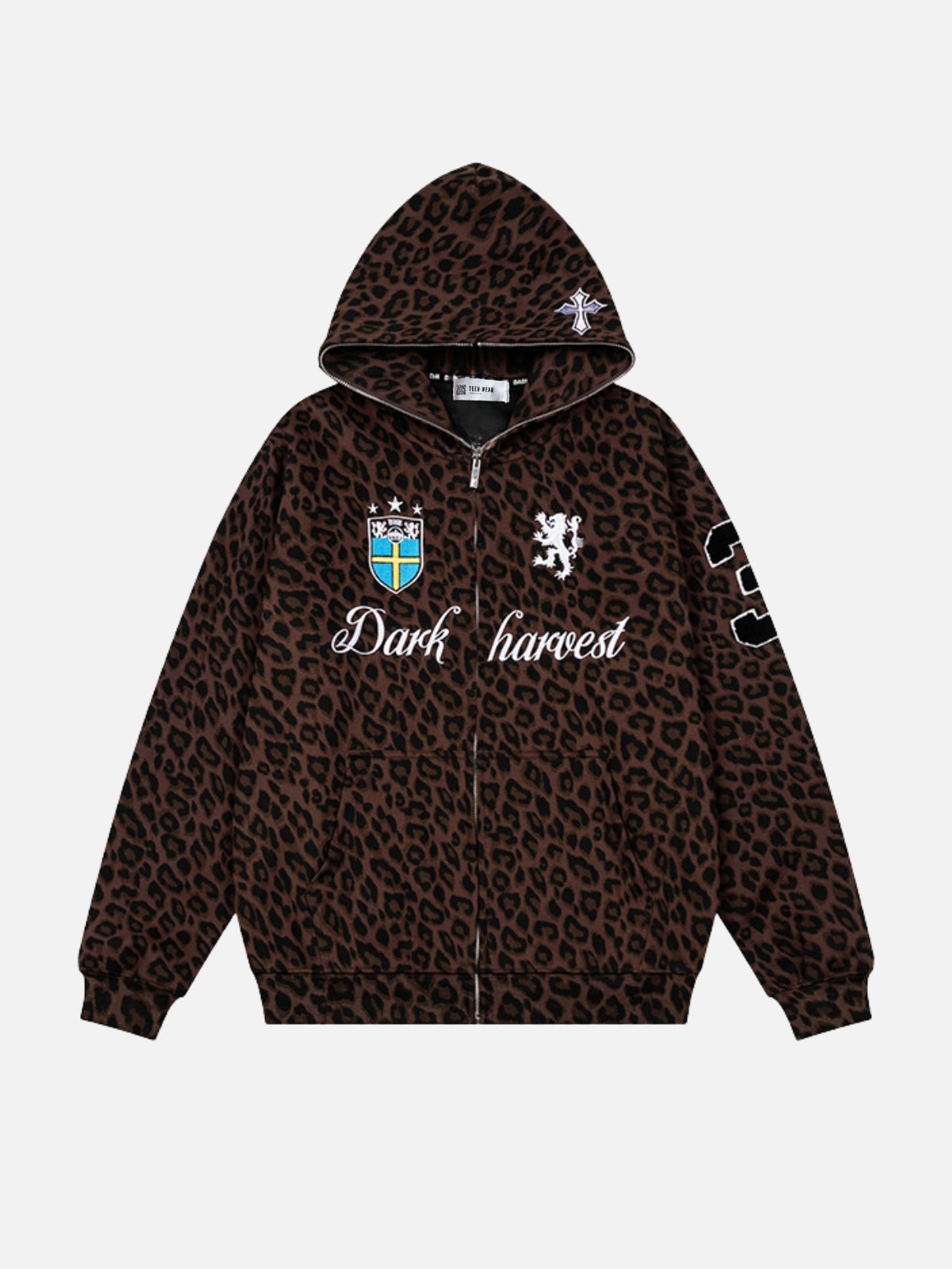 HARVEST - Oversized Graphic Zip Up Hoodie