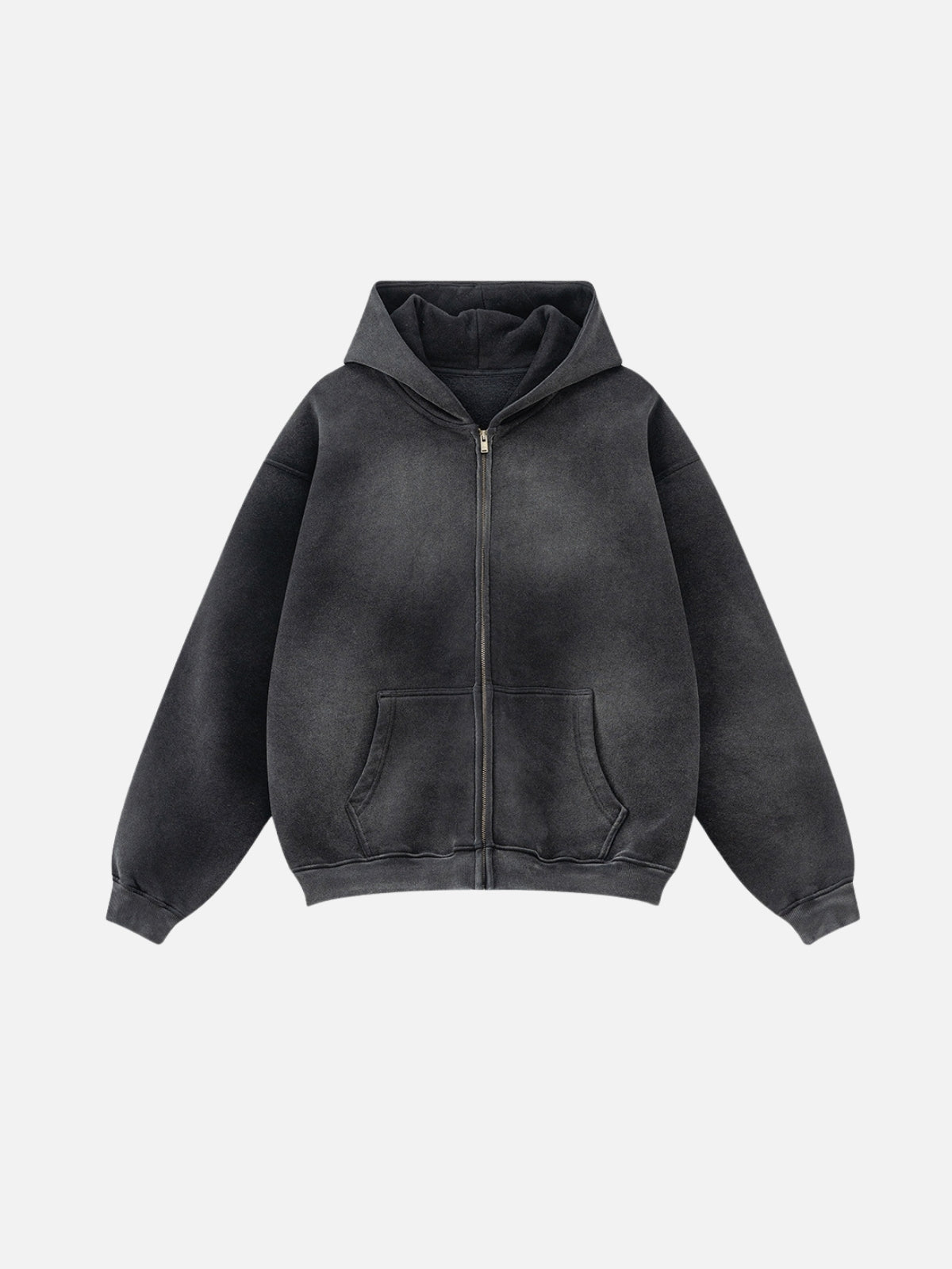 CLOUDY - Premium Oversized Basic Hoodie Washed Black | TEENWEAR.EU