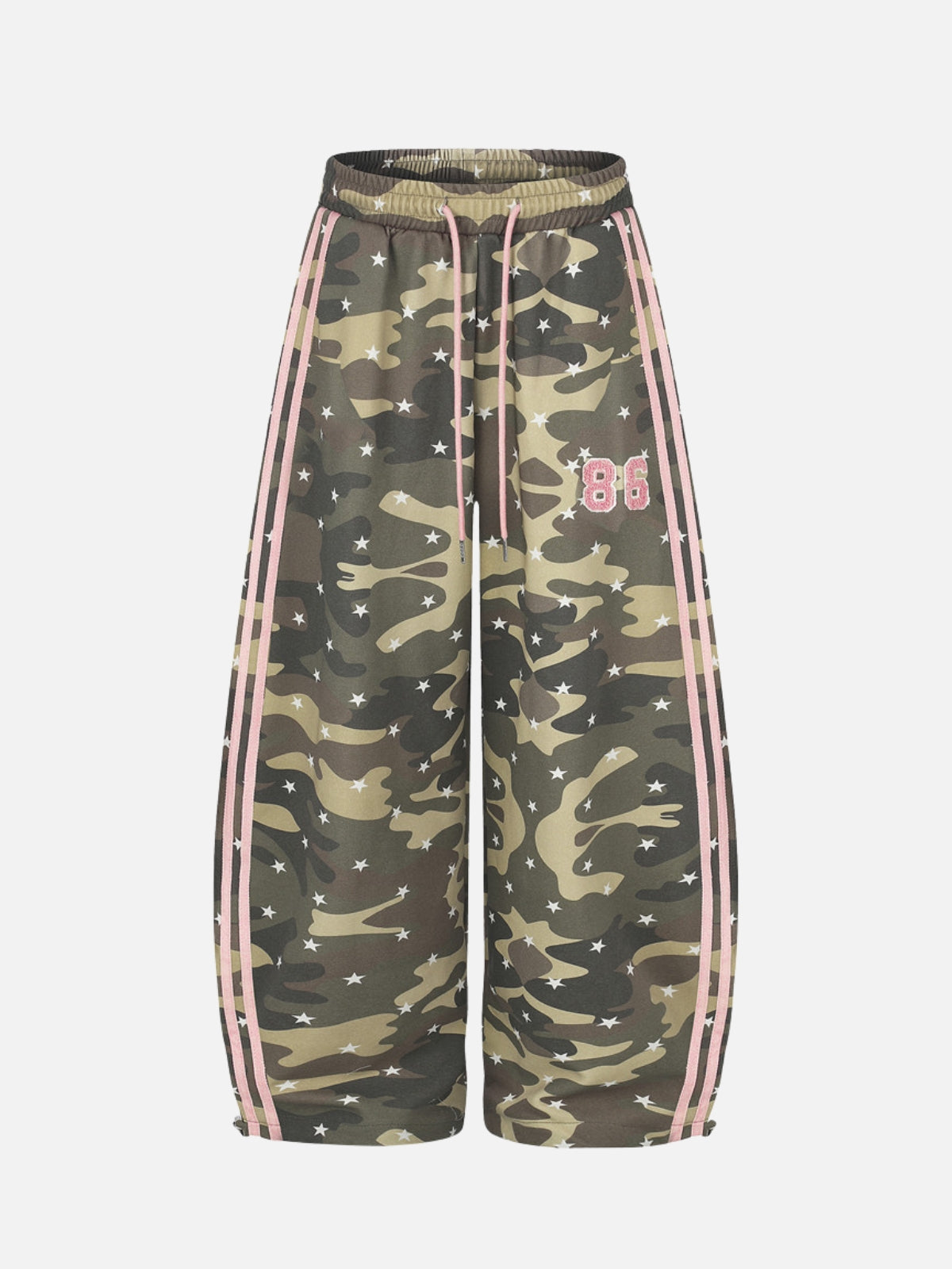 CAMISS - Baggy Graphic Embroidered Sweatpants Camo | Teenwear.eu