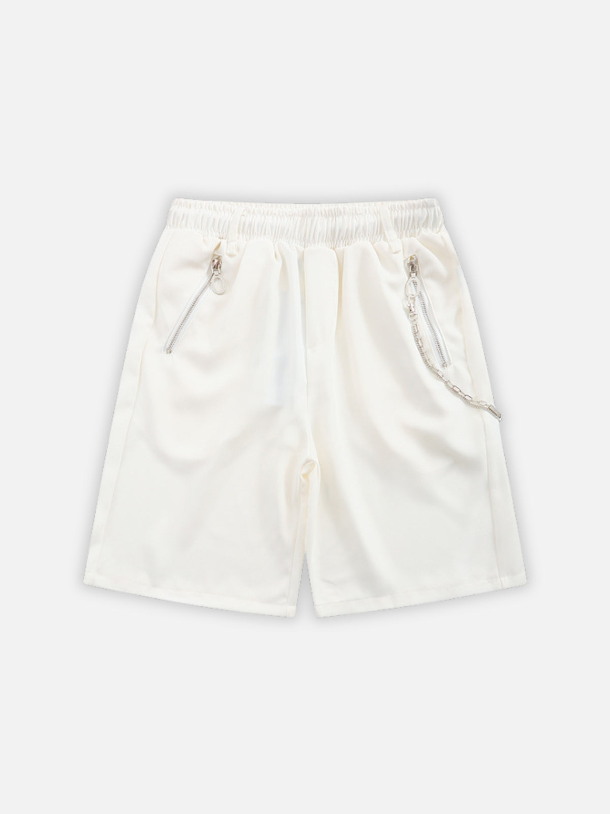 FAMOU - Baggy Basic Chain Shorts White | TEENWEAR.EU