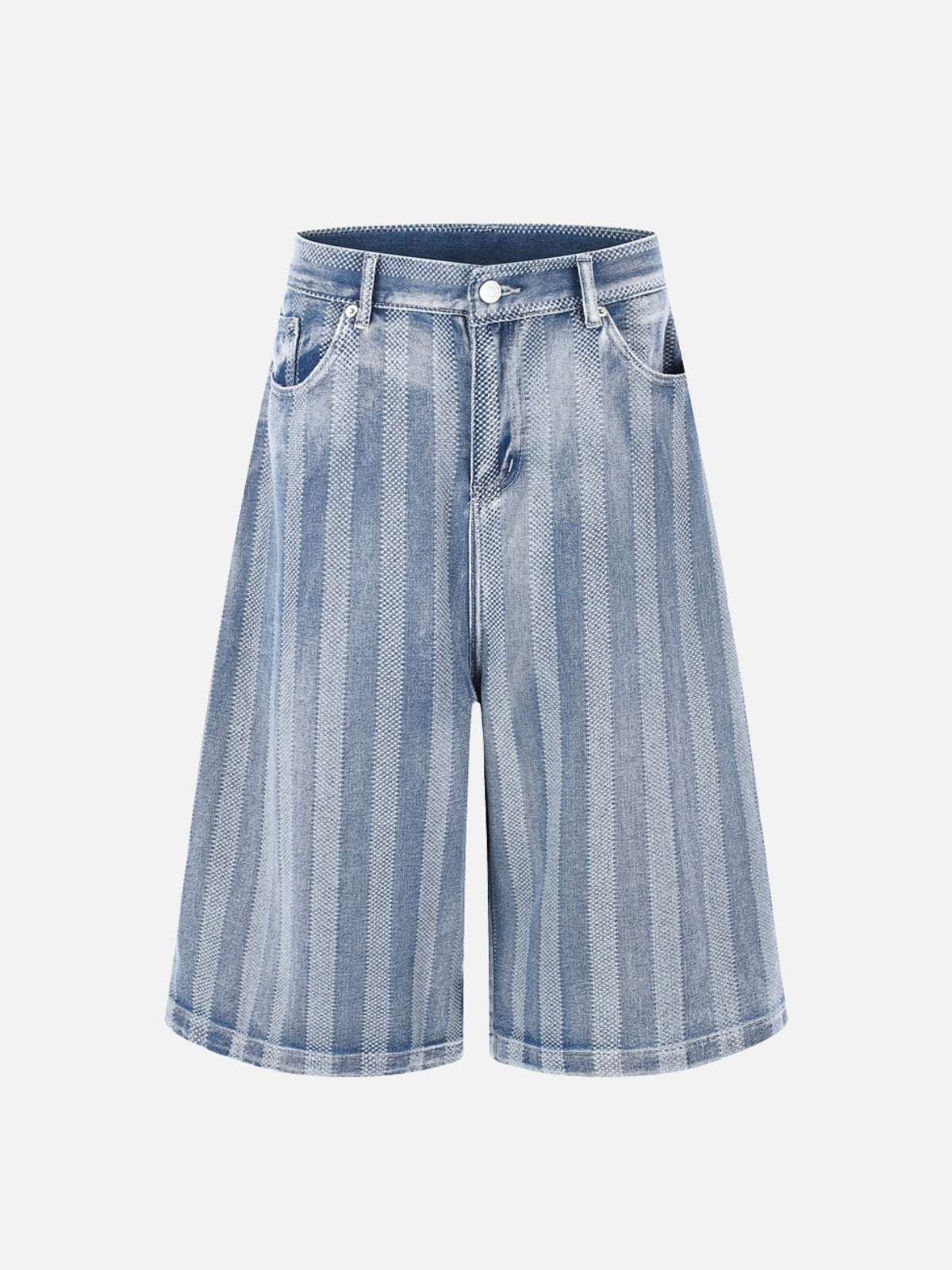STRIPLETS - Baggy Denim Basic Jorts Blue | Teenwear.eu