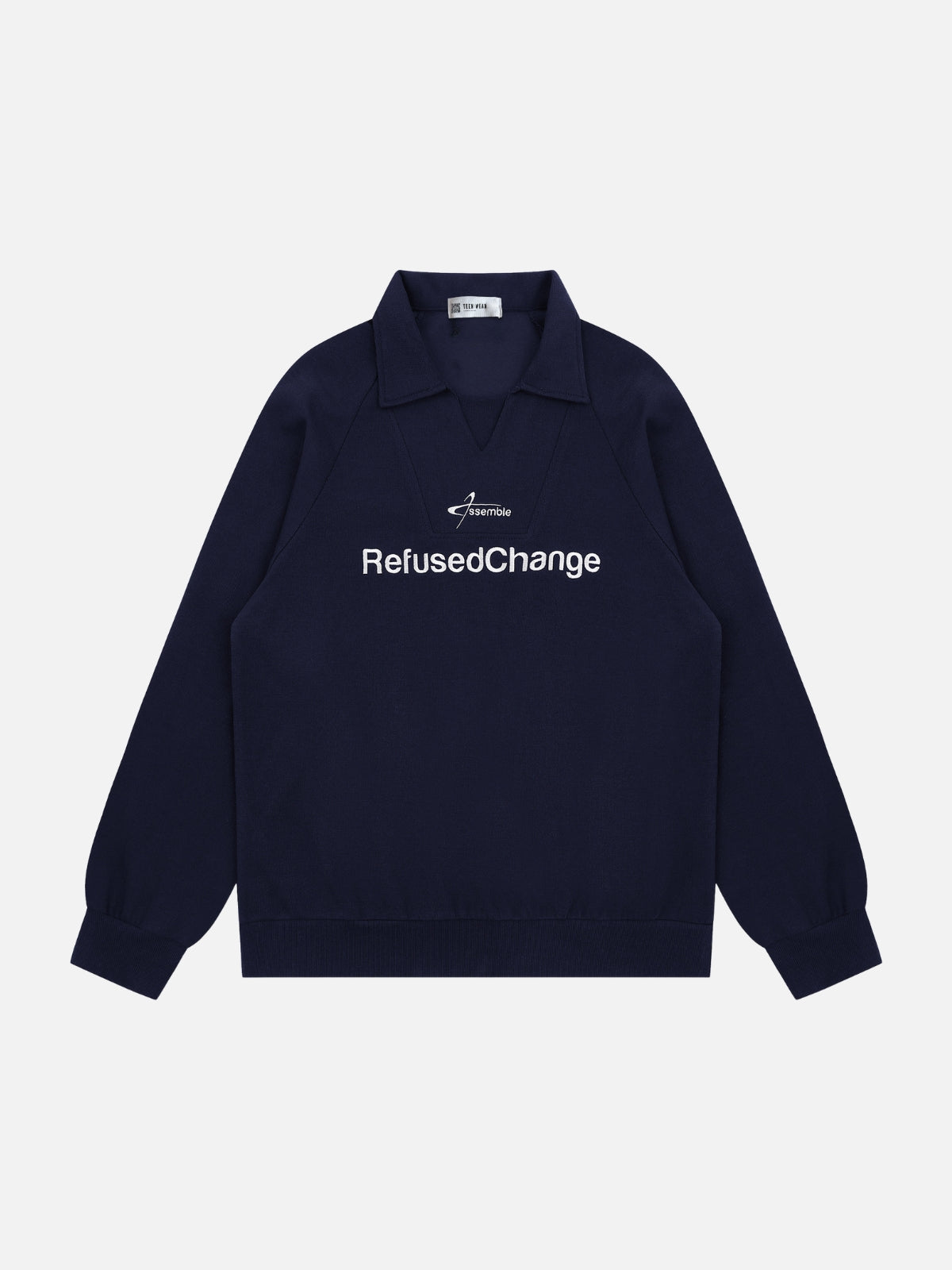 UNITZY - Oversized Print Polo Shirt Blue | Teenwear.eu