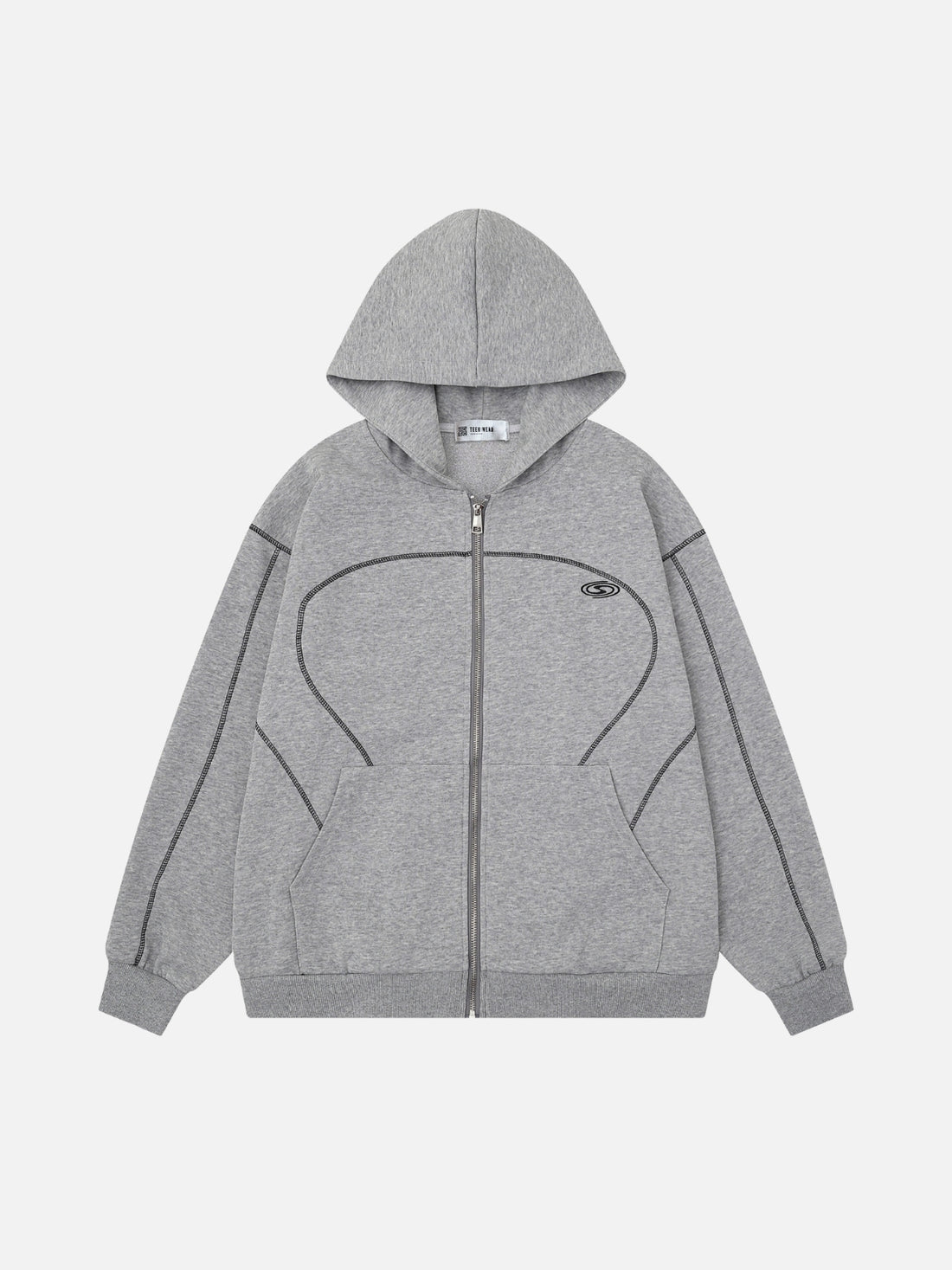 SILVERLY - Oversized Basic Zip Up Hoodie