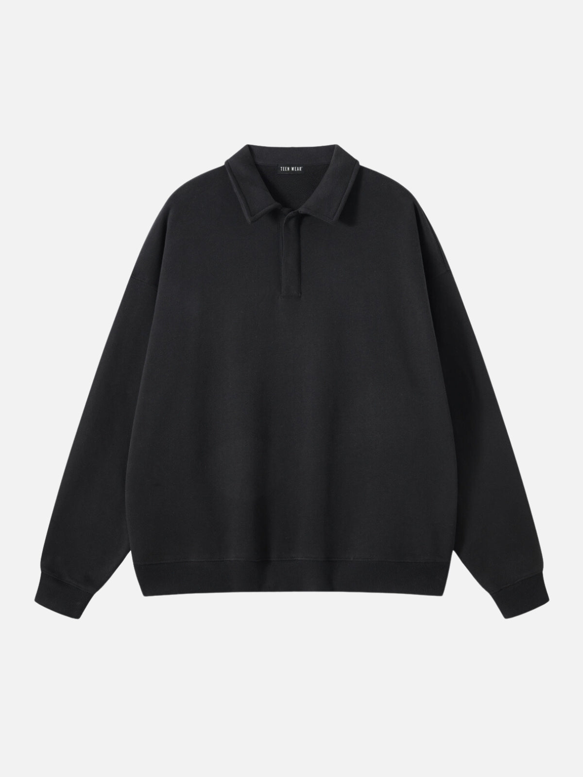 PULSE - Oversized Polo Shirt Black | TEENWEAR.EU