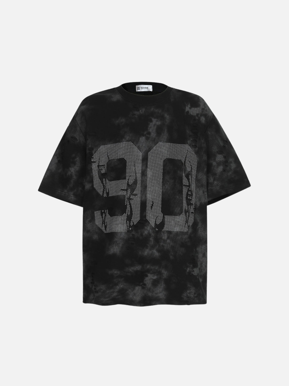 TIMES - Oversized Graphic Jersey T-Shirt Black | TEENWEAR.EU