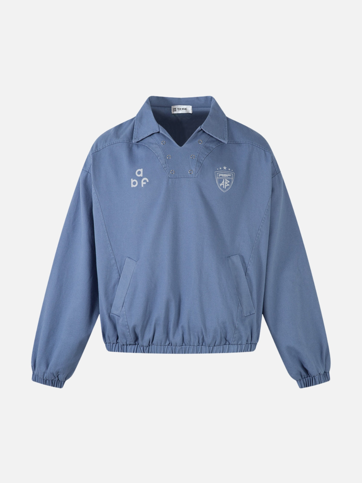 BLUZO – Oversized Graphic Polo Jacket