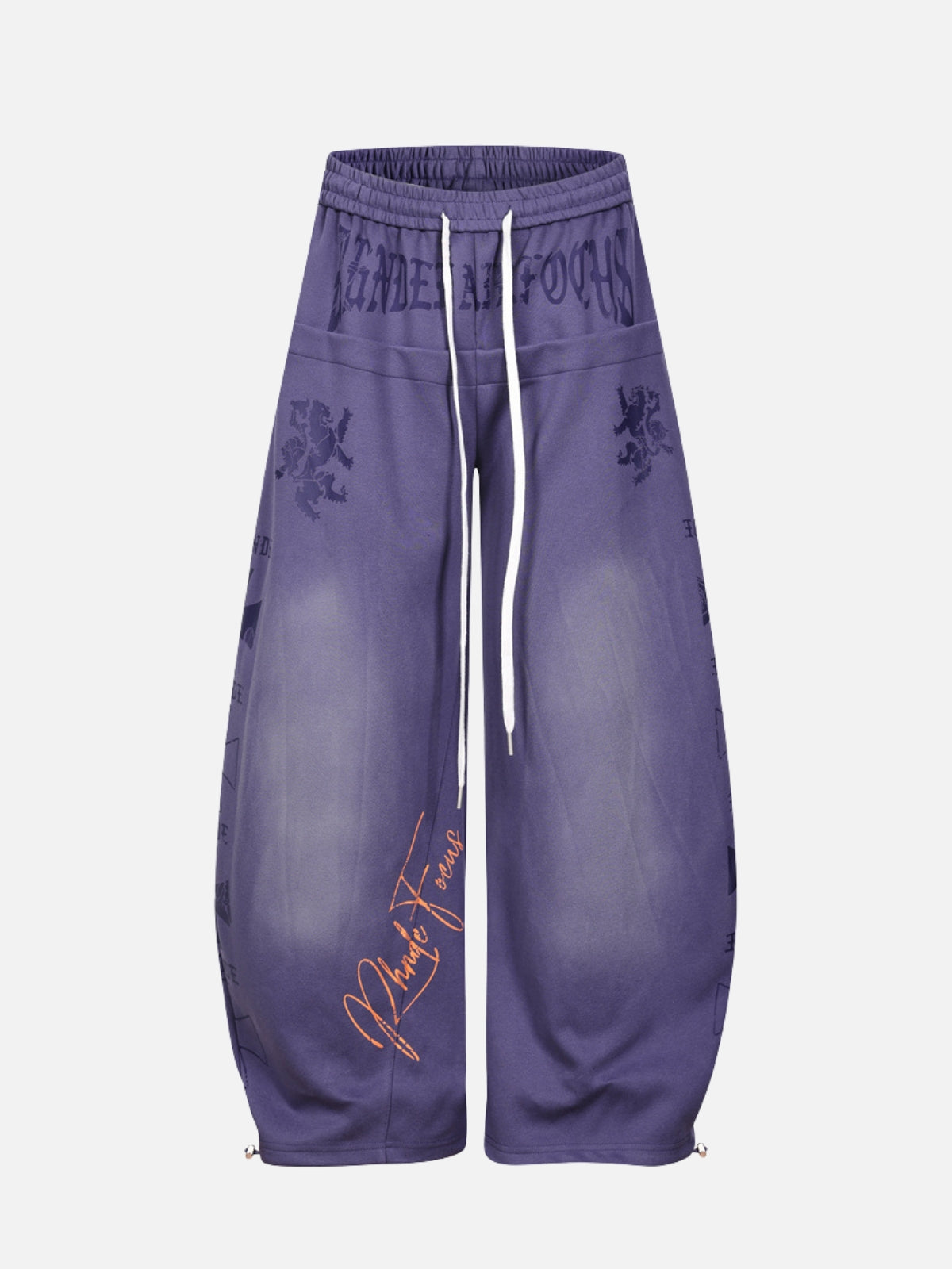 PARACHUTEE - Baggy Graphic Sweatpants Purple | Teenwear.eu