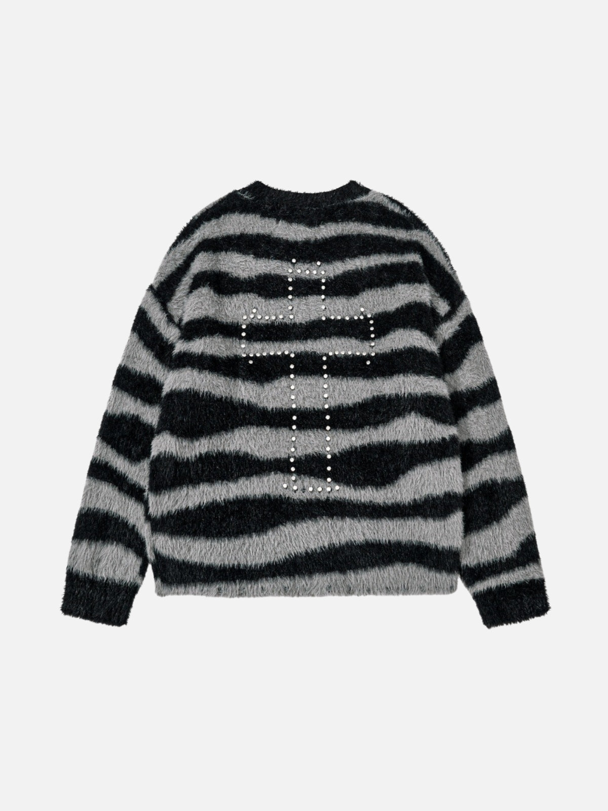 CROSSE - Rhinestone Oversized Graphic Sweater