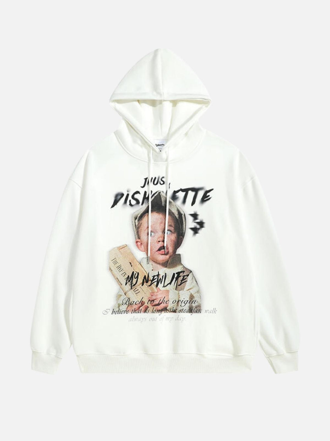 MONEY KID - Regular Print Hoodie Washed Black | TEENWEAR.EU