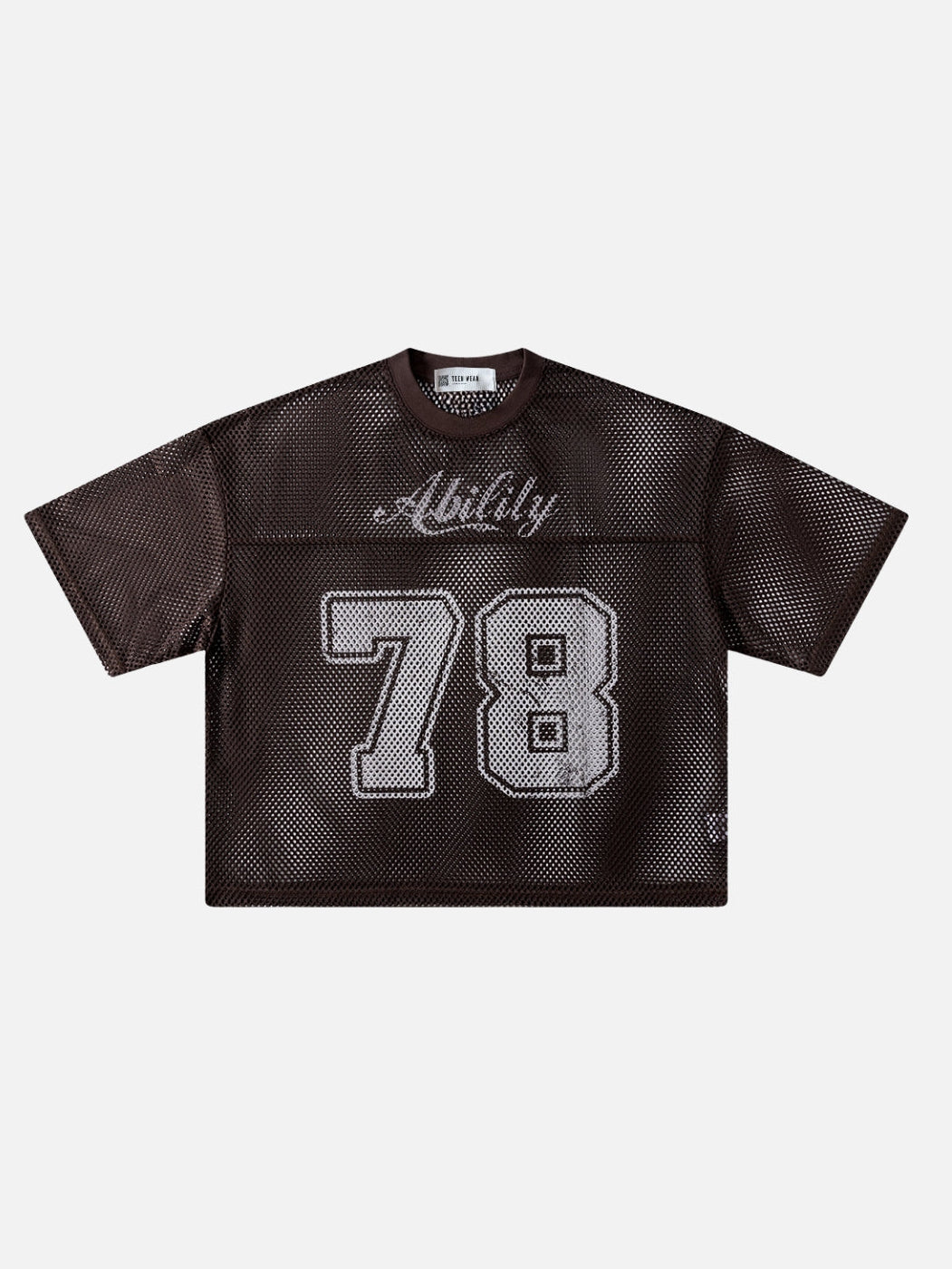 MESHZY- Boxy Fit Print T-shirt Brown | Teenwear.eu