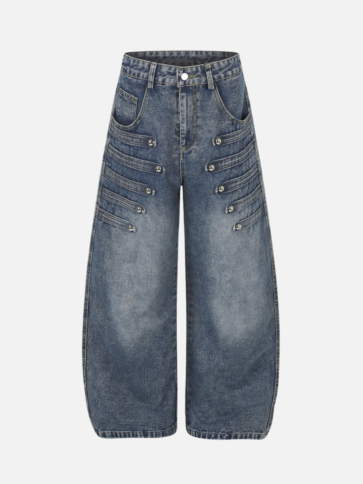 SPUDS - Baggy Graphic Embroidered Jeans Blue | Teenwear.eu