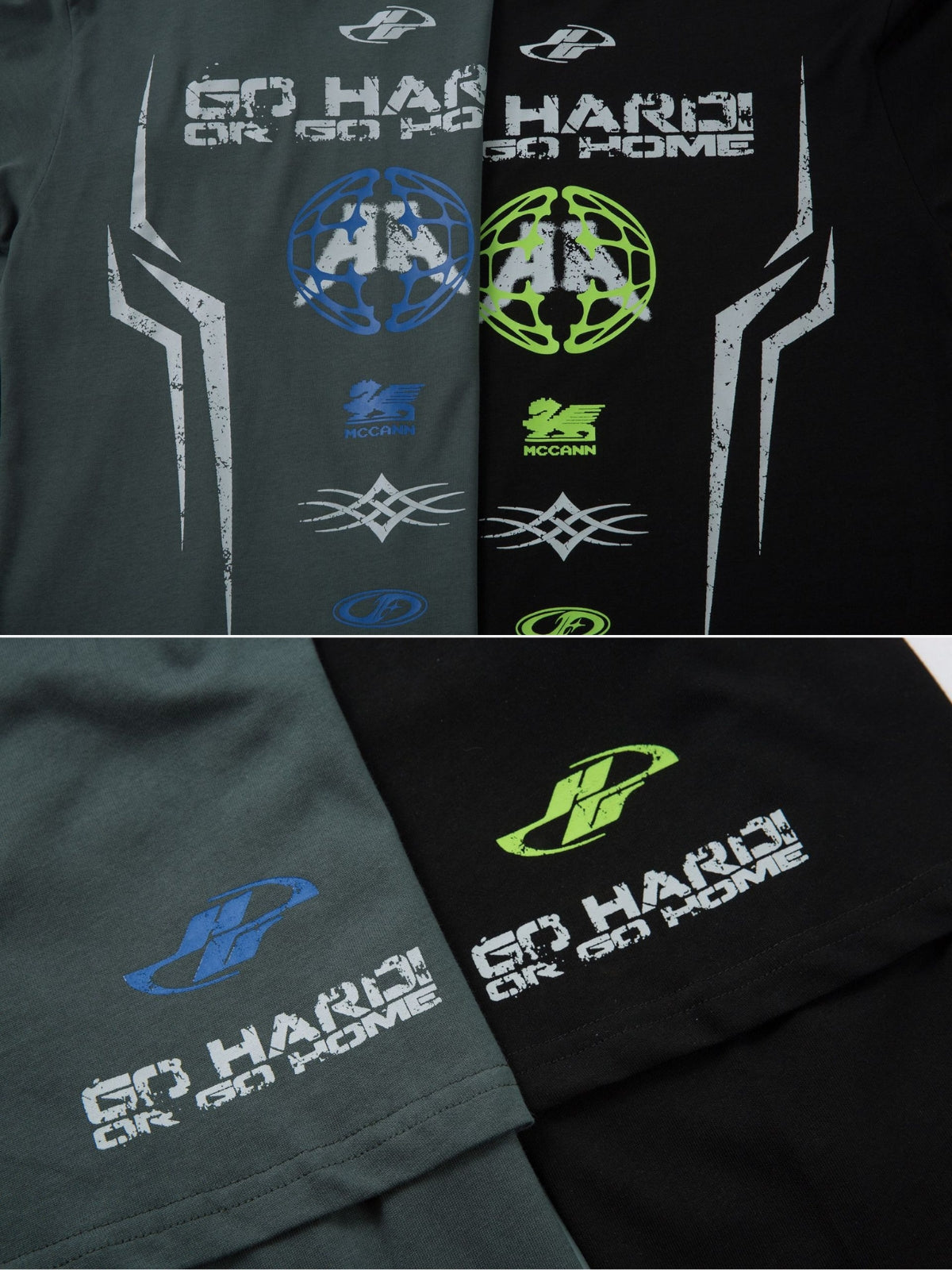 GO HARD - Oversized Print Long Sleeved T-Shirt | TEENWEAR.EU