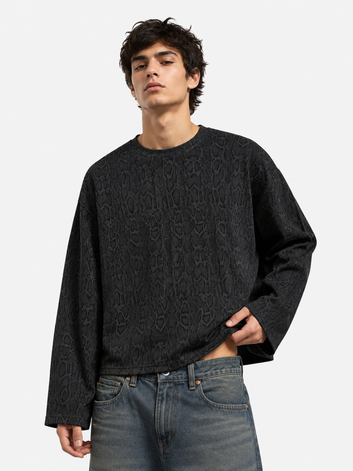LEOPARDI - Long Sleeve Basic T-Shirt