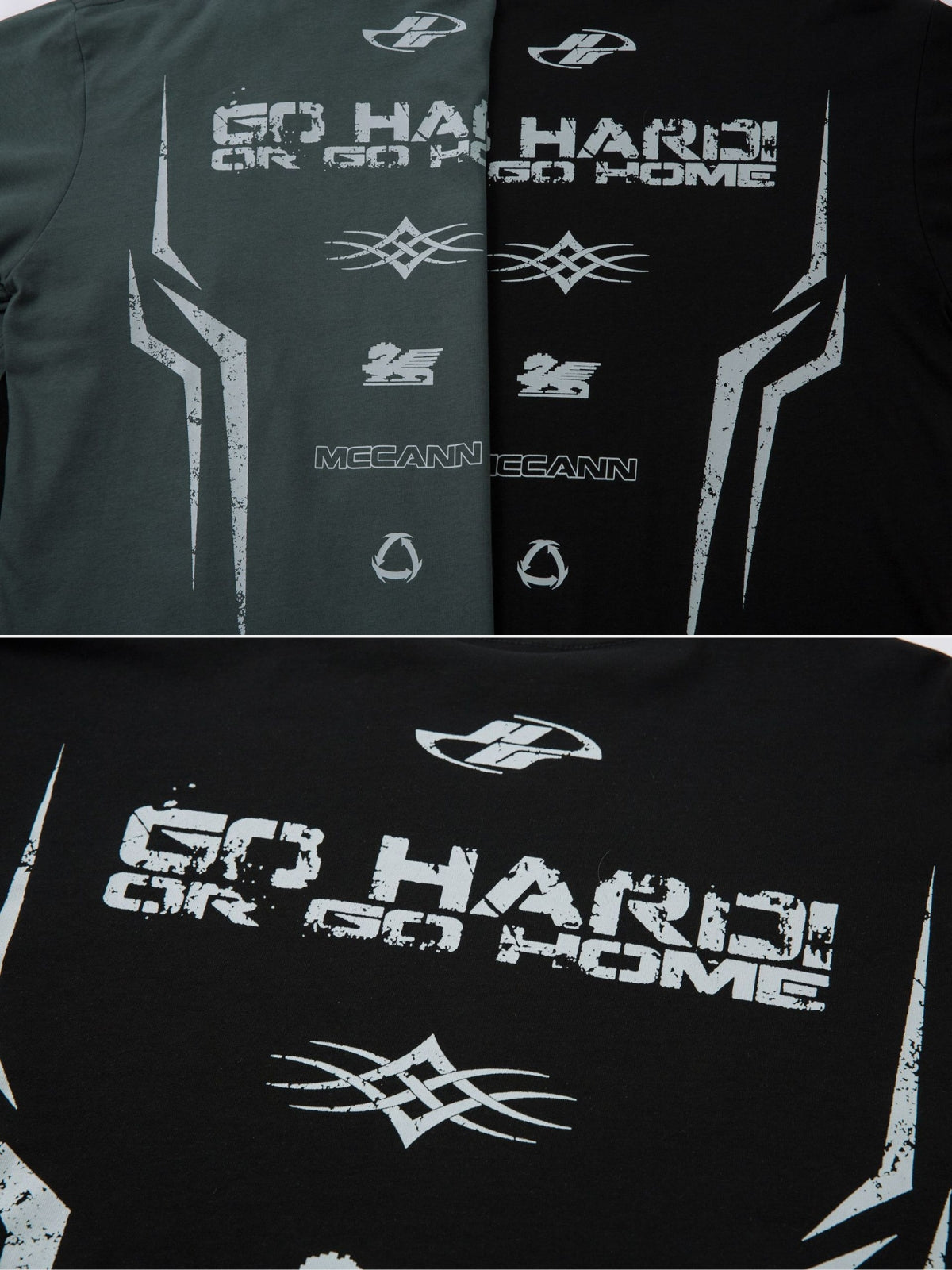 GO HARD - Oversized Print Long Sleeved T-Shirt | TEENWEAR.EU