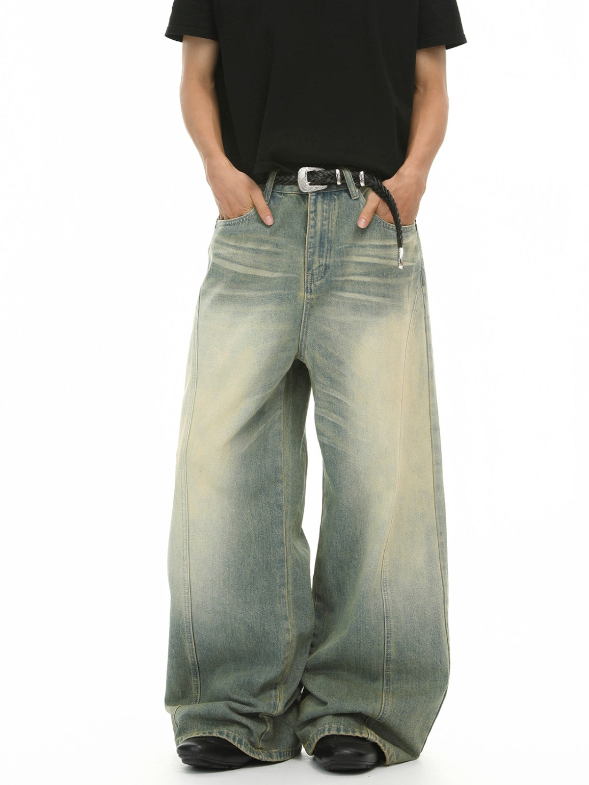 RETRO - Baggy Basic Denim Jeans