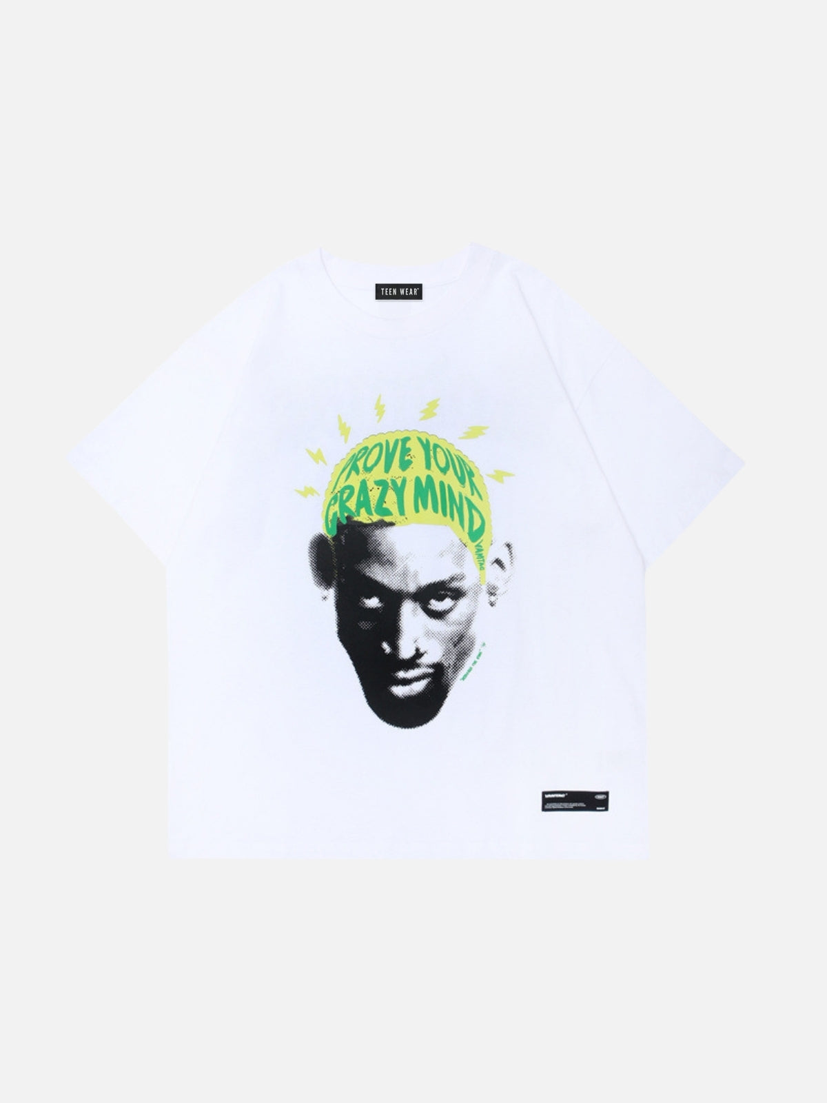 RODMAN - Oversized Print T-Shirt White | TEENWEAR.EU