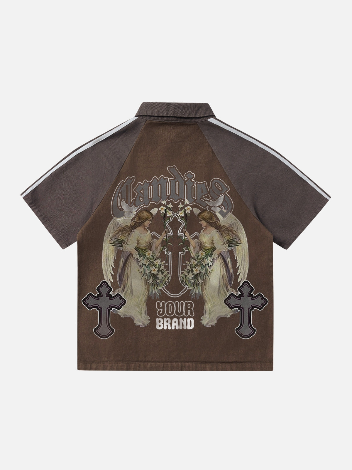 CANDIES - Oversized Graphic Zipper Polo Shirt | TEENWEAR.EU