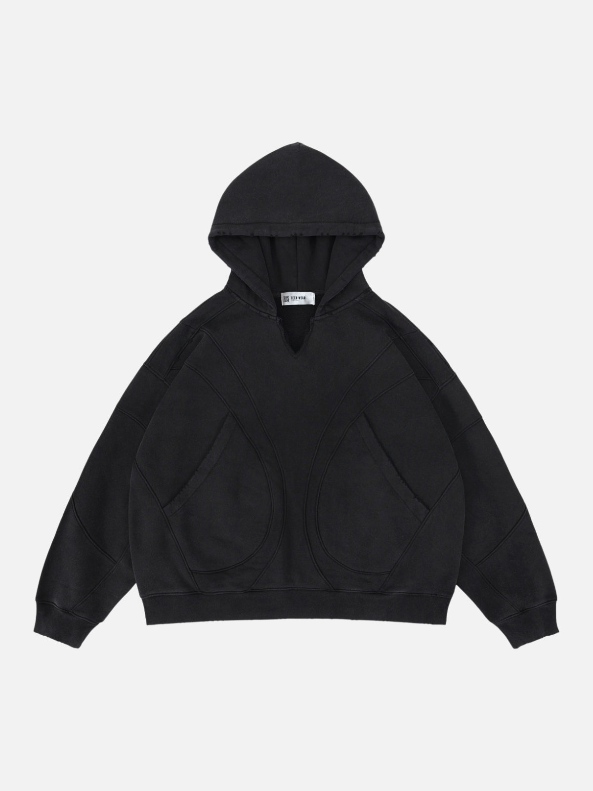 GANGIE - Oversized Basic Hoodie Black | TEENWEAR.EU