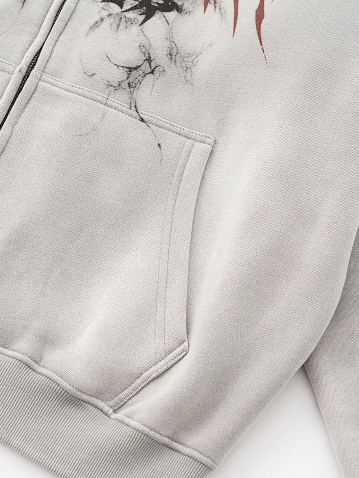 SINGUS - Oversized Print Zip Up Hoodie | TEENWEAR.EU