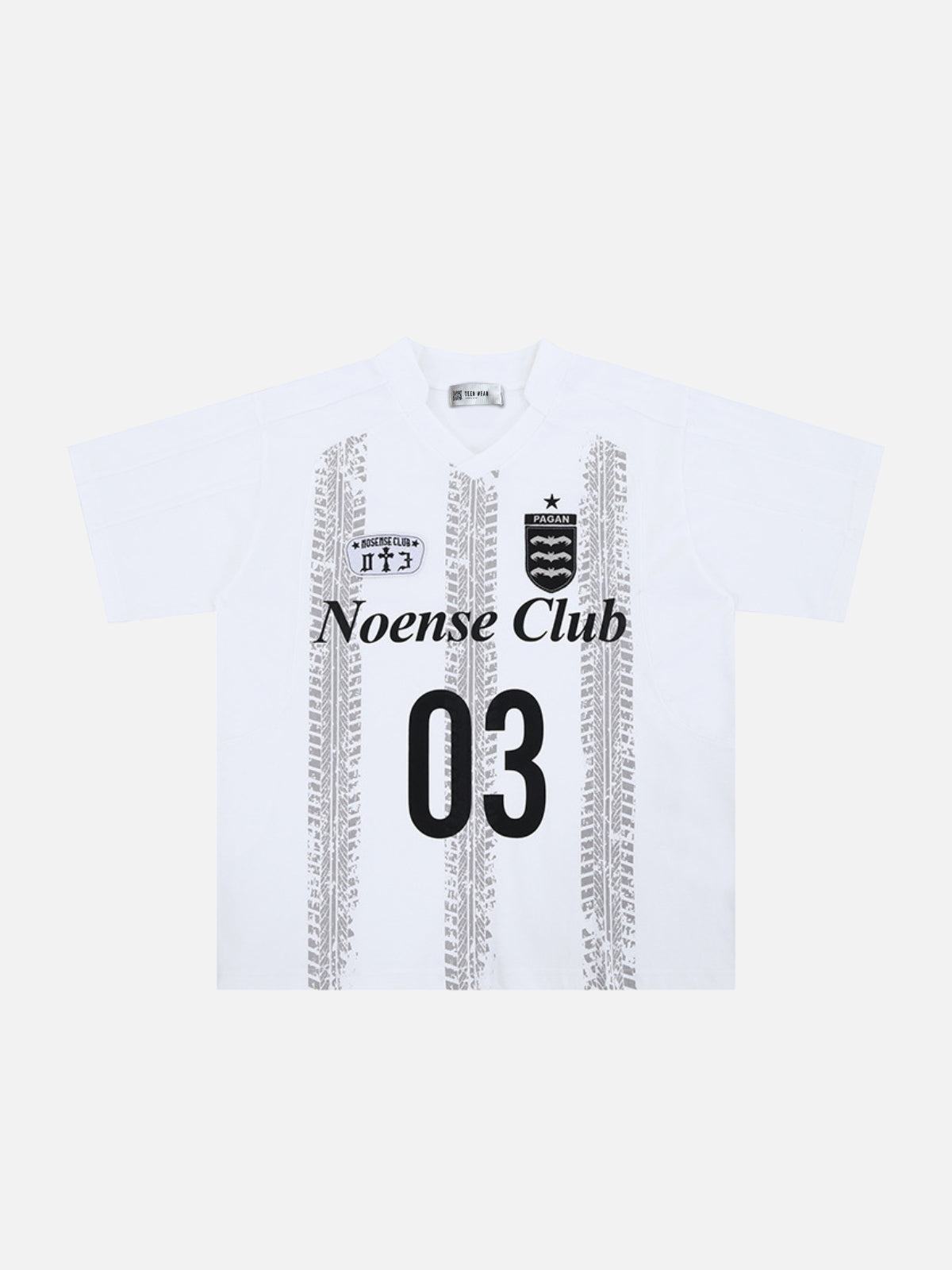 NOENSE - Oversized Print Jersey T-Shirt White | TEENWEAR.EU